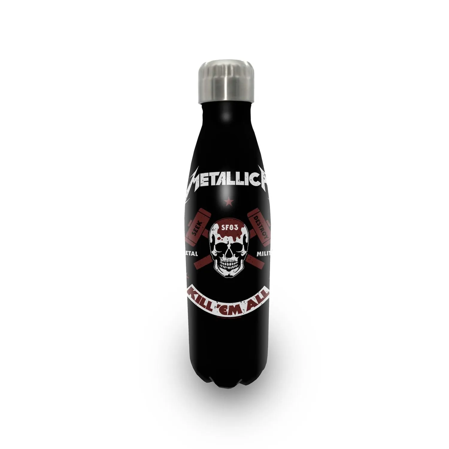 Metallica Kill Em All Water Drink Bottle Stainless Steel
