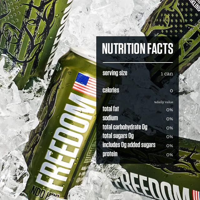 NO DAYS OFF Premium Water+ | Limited FREEDOM Edition (16oz Still (Pack of 12))