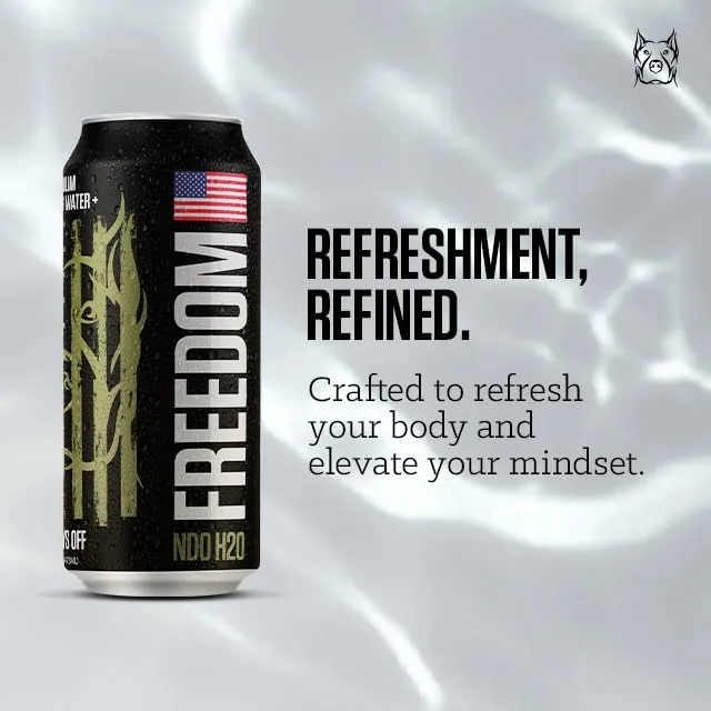 NO DAYS OFF Premium Water+ | Limited FREEDOM Edition (16oz Sparkling (Pack of 12))