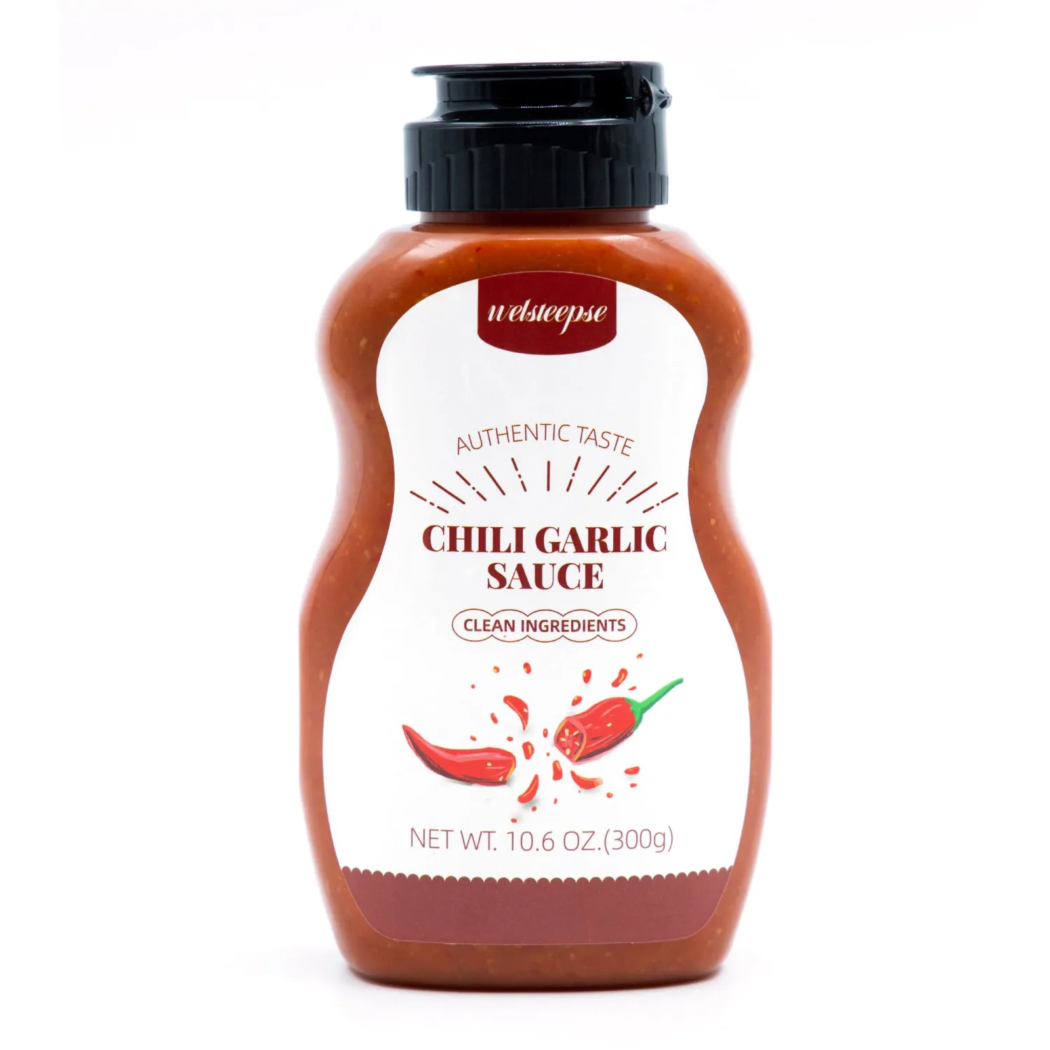 Welsteepse Chili Garlic Sauce 10.6 Oz