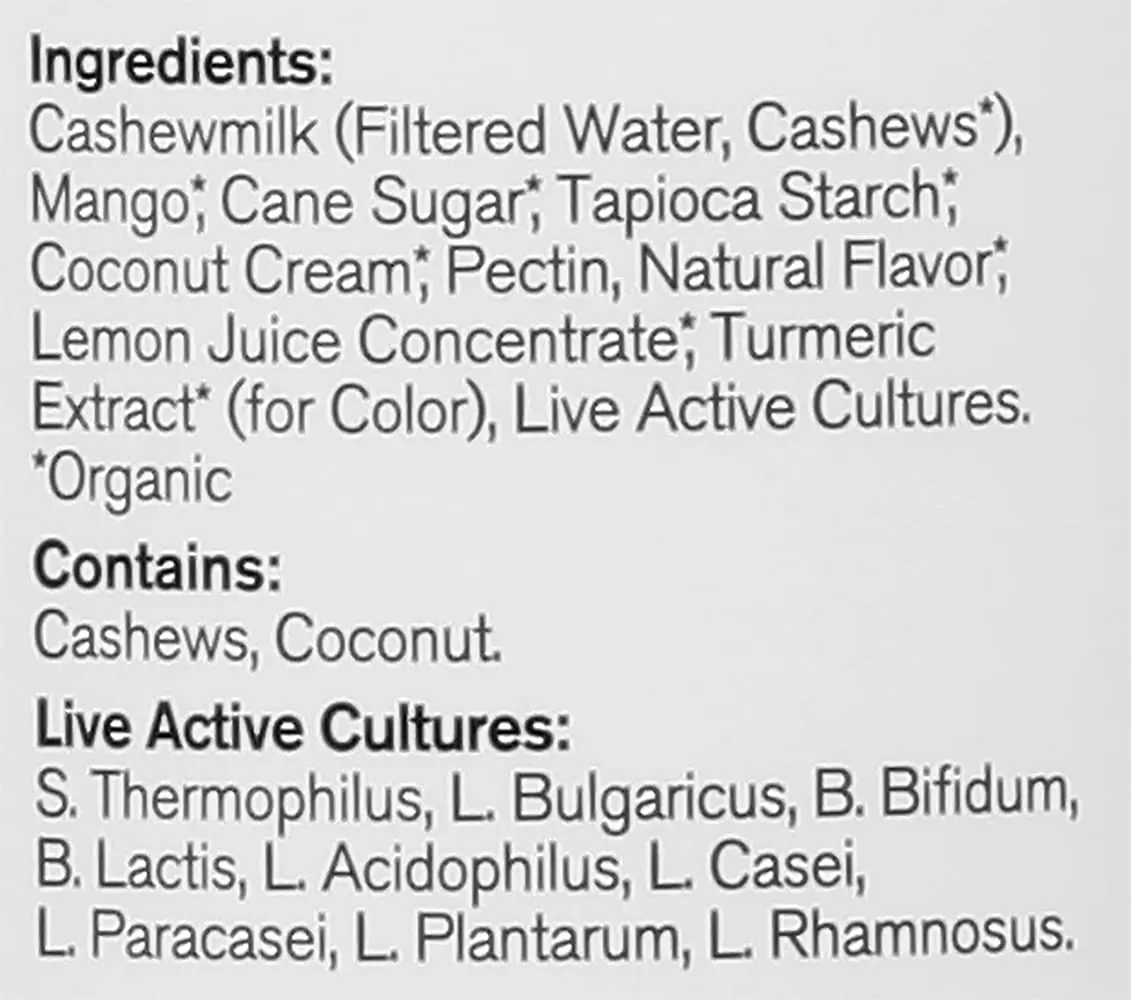 Forager Project, Organic Dairy-Free Mango Probiotic Drinkable Cashewmilk Yogurt, 28 Ounce