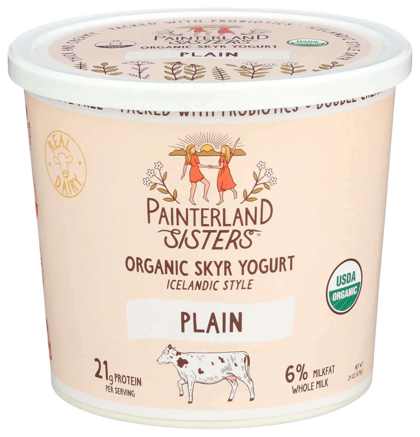 Painterland Sisters Organic Plain Skyr Yogurt, 24 OZ