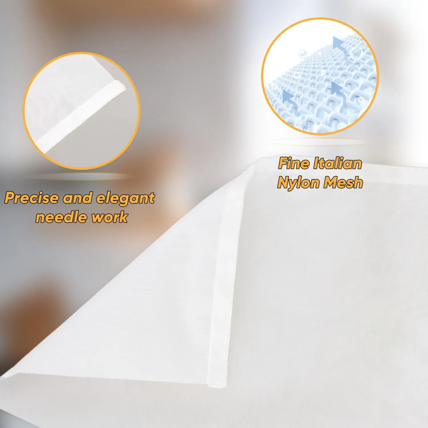 6Pcs Nut Bag Strainer, 11.8x7.9inch Nylon Cheesecloth Bags, Reusable Nut Milk Bag Cheese Cloths, 200 Mesh Fine Mesh Bag for Straining for Straining Fruit Juice Coffee Tea Yogurt Tofu Cold Brew
