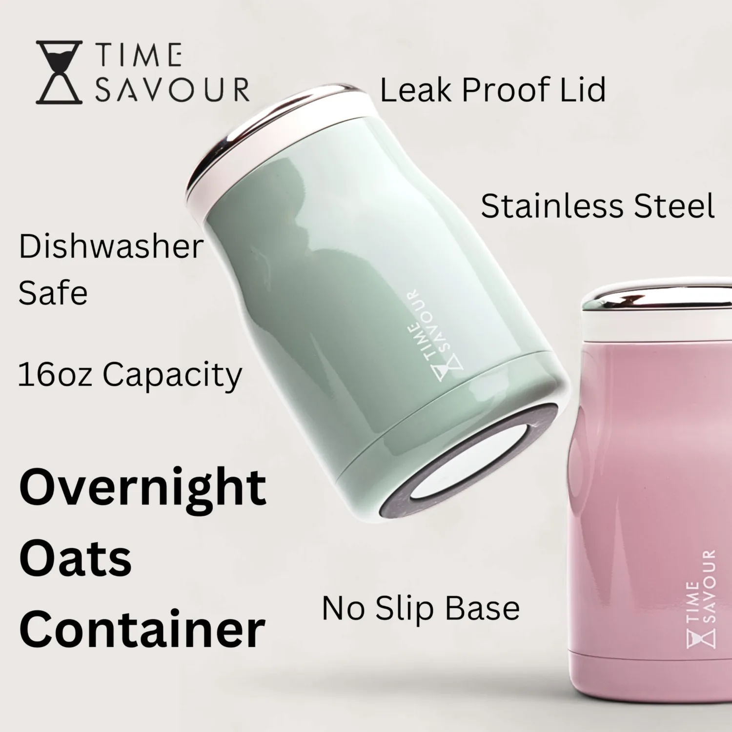 16oz Overnight Oats Containers with Lids for Overnight Oats, Smoothie, Yogurt, Pasta & Soup, Thermos Food Jar for Kids & Adults (Yellow)