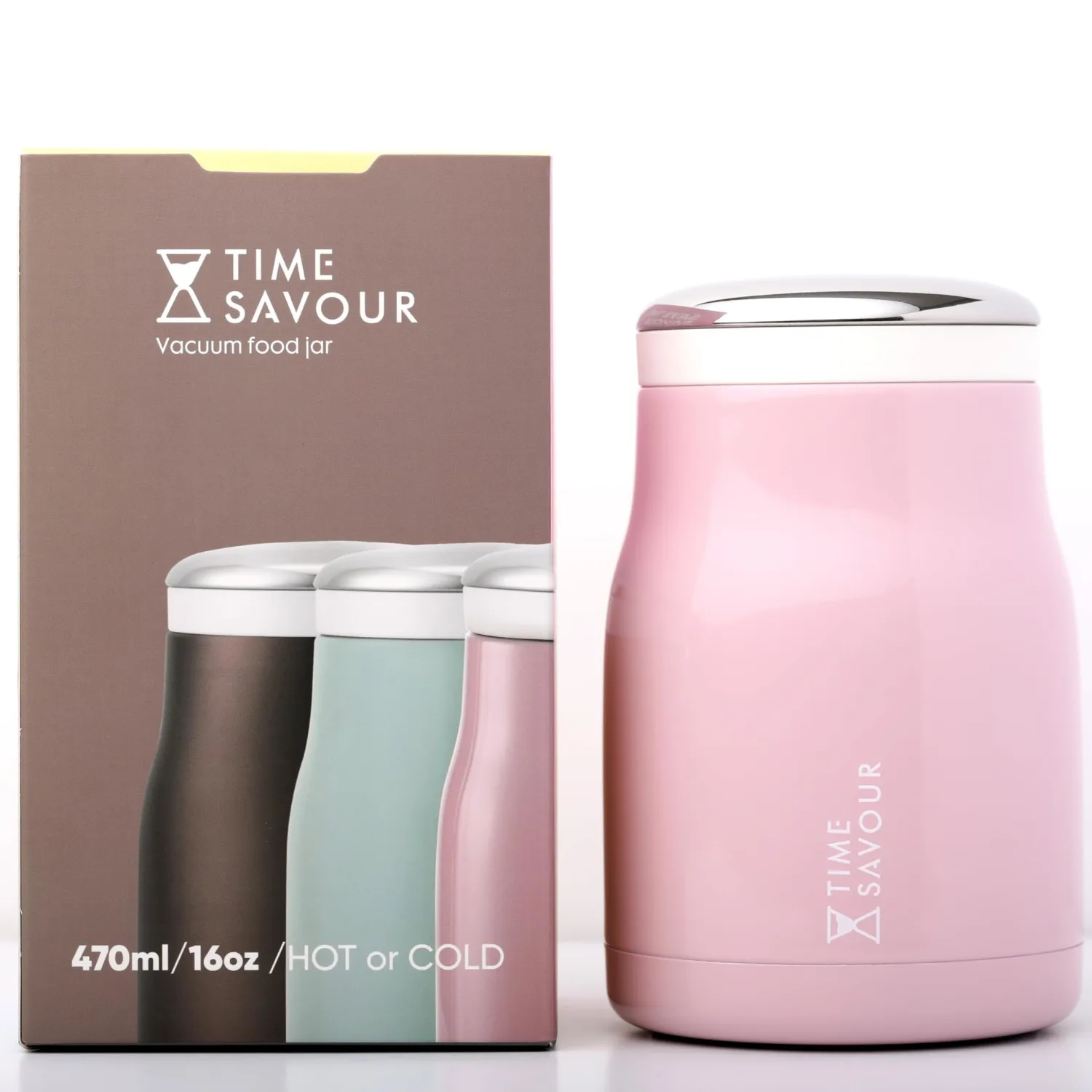 16oz Overnight Oats Containers with Lids for Overnight Oats, Smoothie, Yogurt, Pasta & Soup for Kids and Adults (Pink)