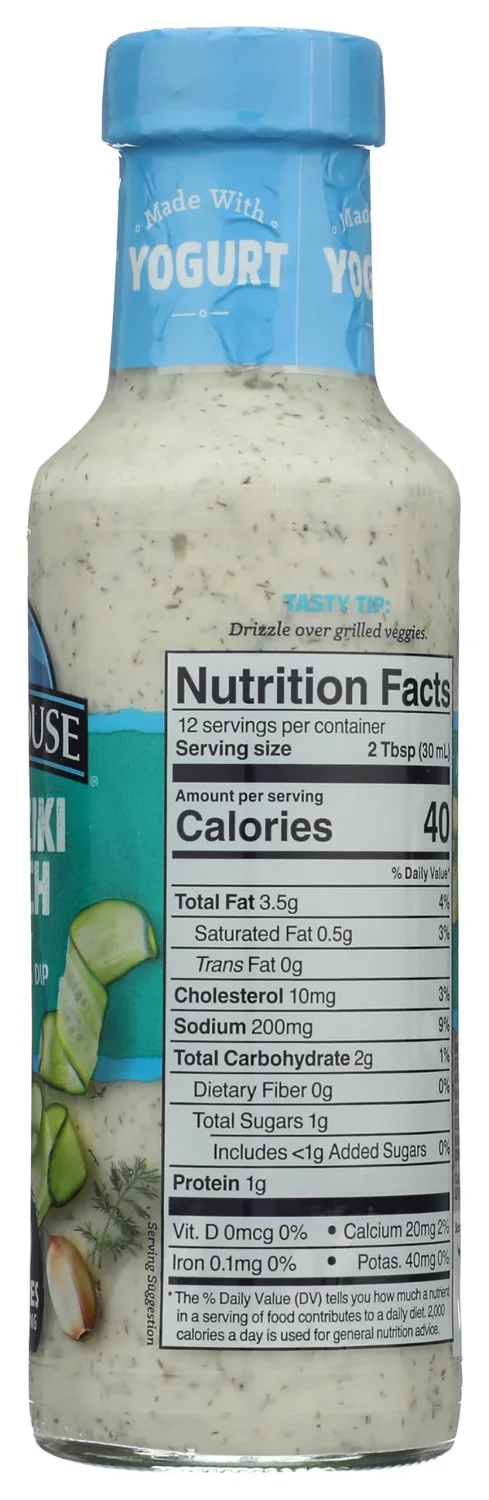 LITEHOUSE Tzatziki Ranch Yogurt Dressing, 12 FZ