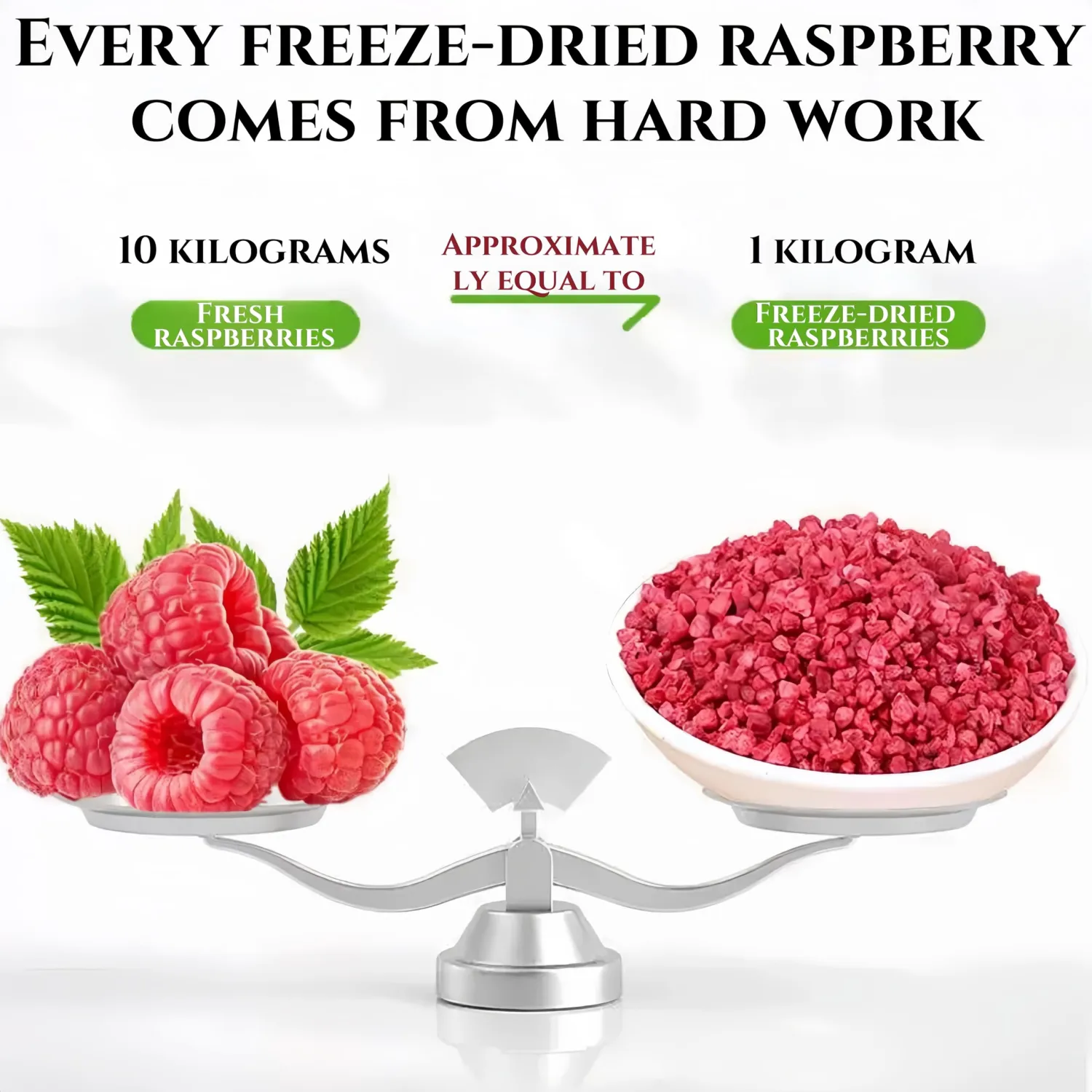 Premium Freeze-Dried Raspberry Crumbles | 100g/3.5oz Resealable Jar | No Sugar Added | Baking Mix-Ins, Yogurt & Smoothie Topping | Slow Freeze-Dried from Whole Fresh Red Berries | Fruit Snacks