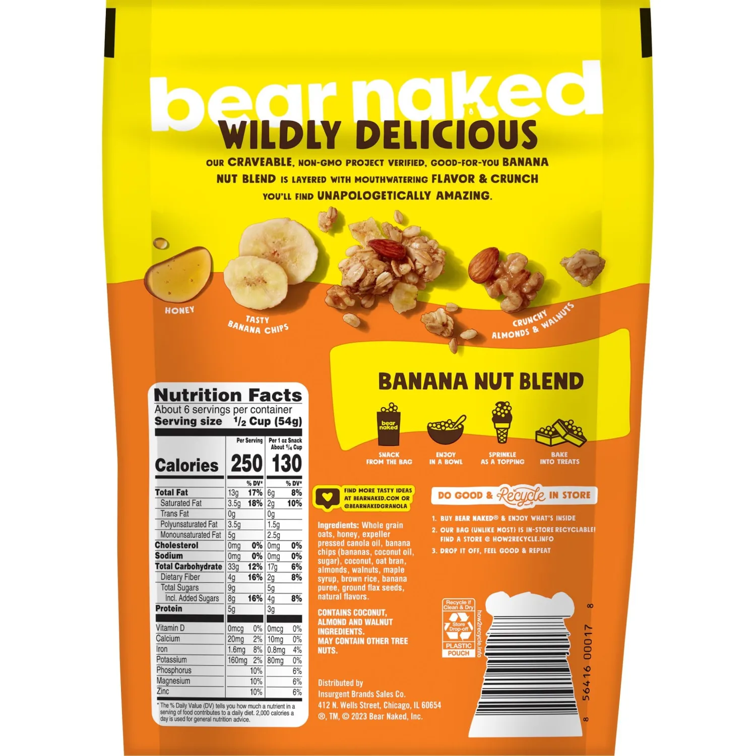 Bear Naked, All Natural Granola, Banana Nut, 12 oz