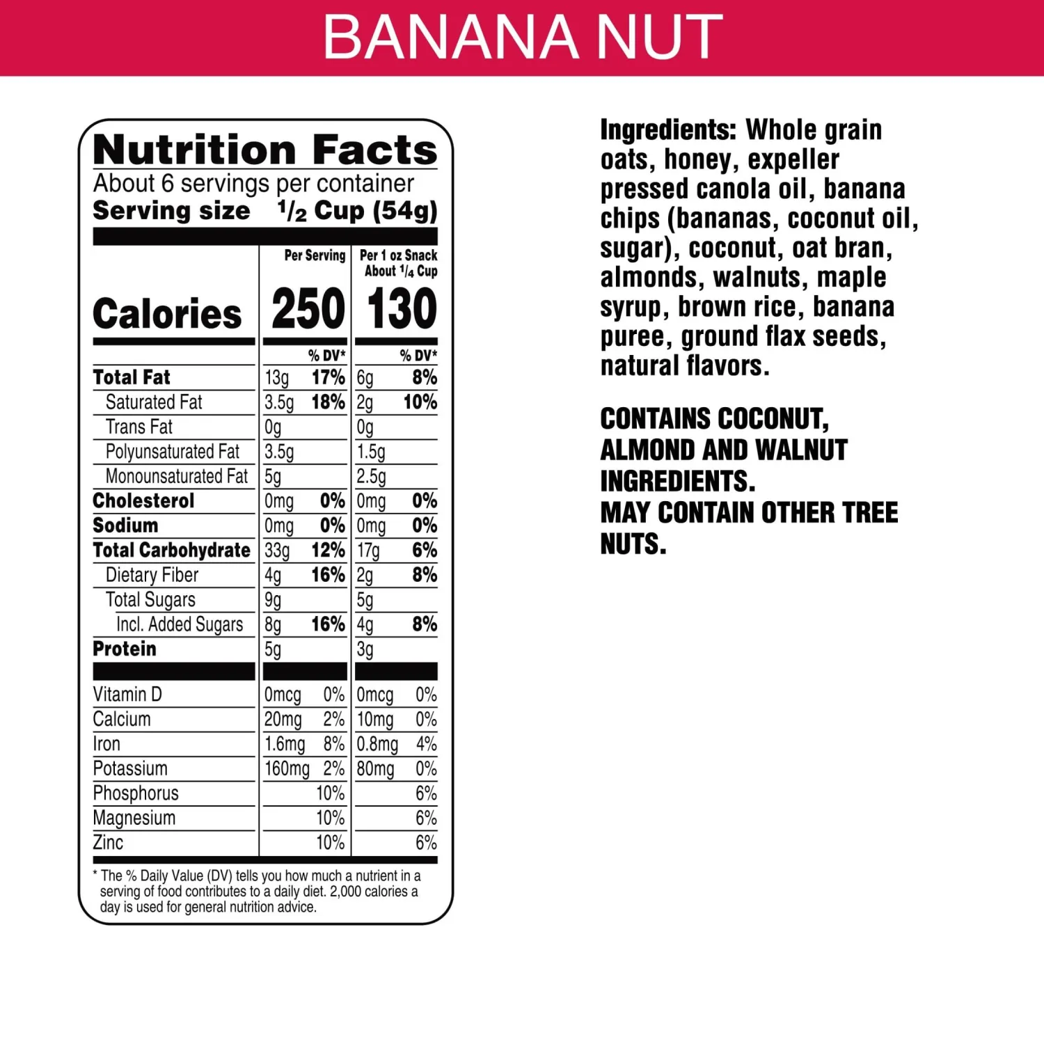 Bear Naked, All Natural Granola, Banana Nut, 12 oz