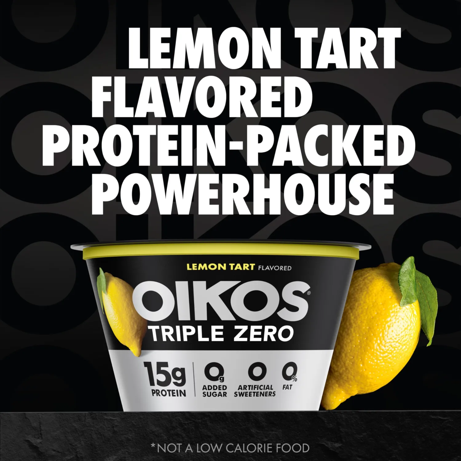 Oikos Triple Zero Greek Nonfat Yogurt, Lemon Tart, 5.3 oz.