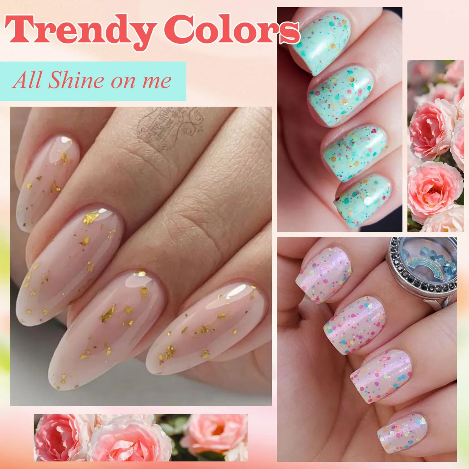 Yogurt Gel Nail Polish + Rubber Builder Gel Polish Glitter Rubber Base Gel Set Pale Pink Blue Purple Long Lasting Nail Polish for Women Girls 12 Colors