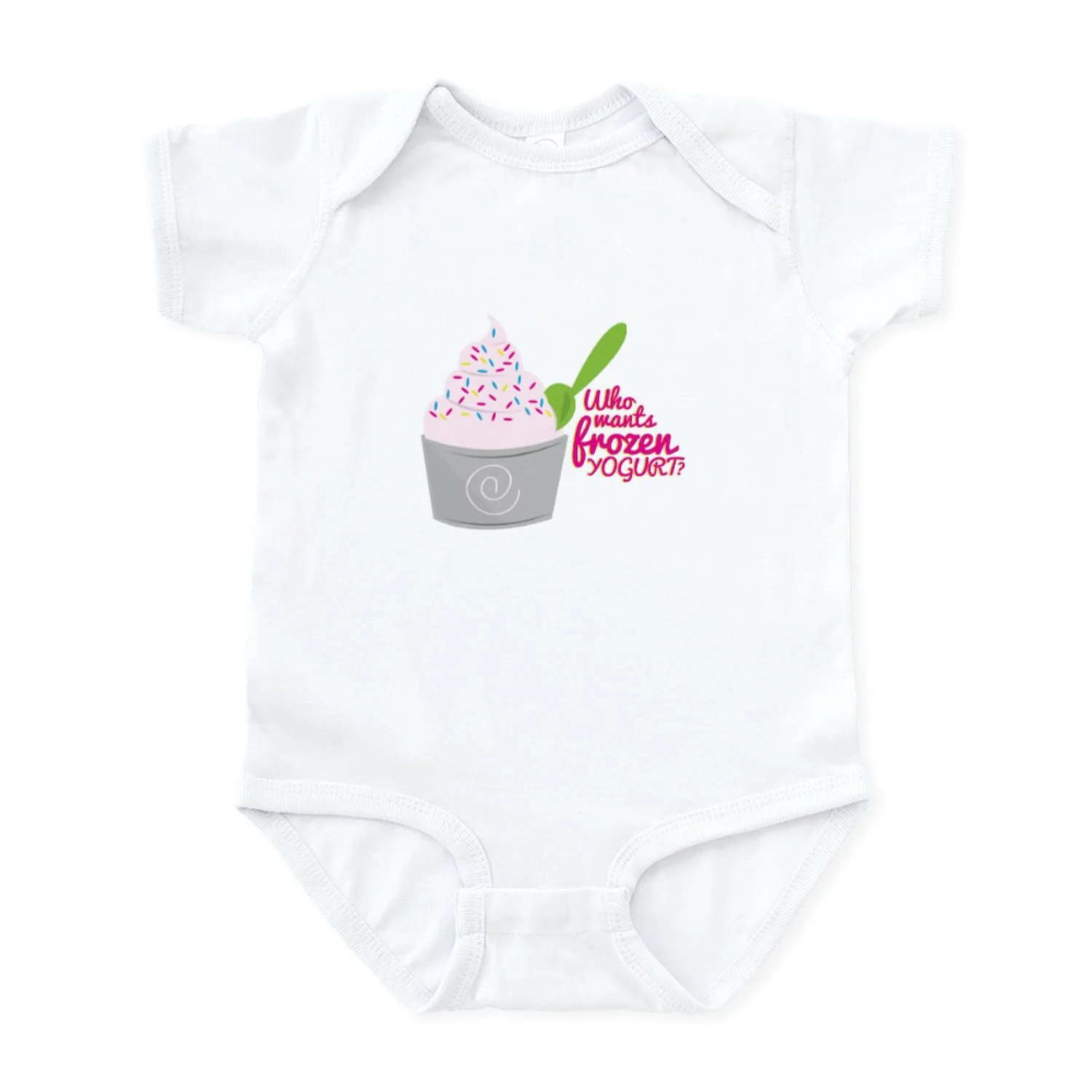 CafePress Frozen Yogurt? Body Suit Cute Infant Bodysuit Baby Romper