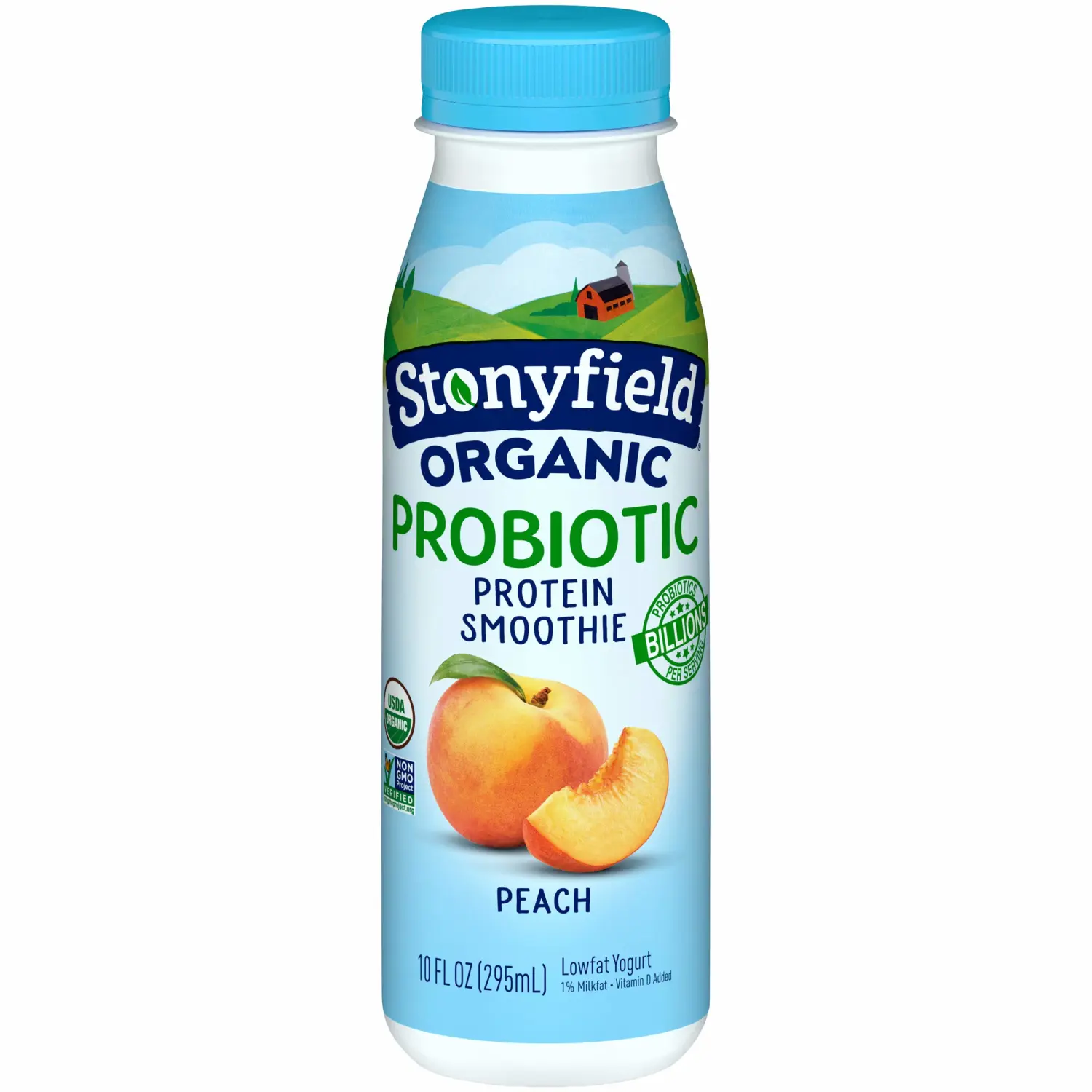 Stonyfield Farms Organic, Low Fat Peach Smoothie, 10 oz