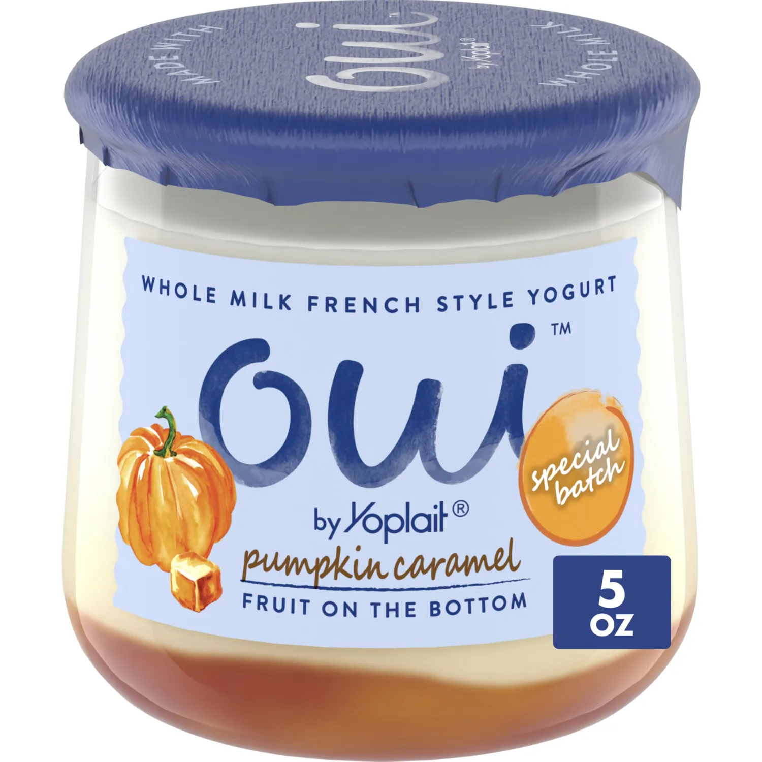 Oui by Yoplait French Style Pumpkin Caramel Whole Milk Yogurt 5 OZ Jar