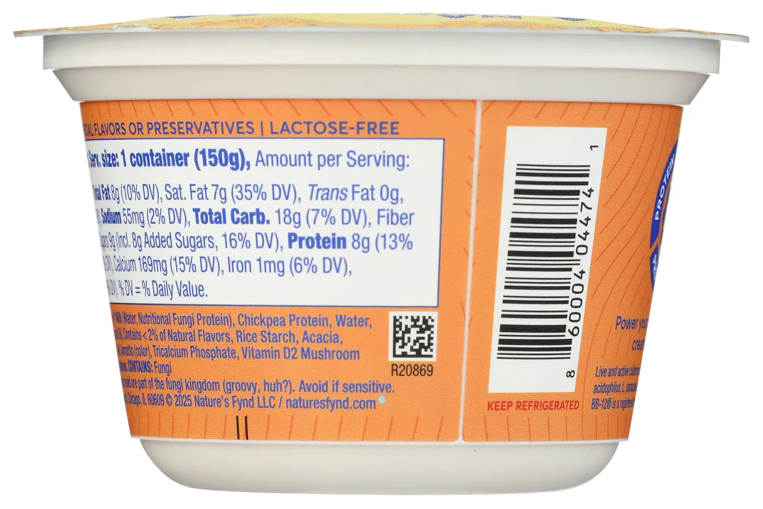 Nature's Fynd Dairy Free Peach Yogurt, 5.3 OZ