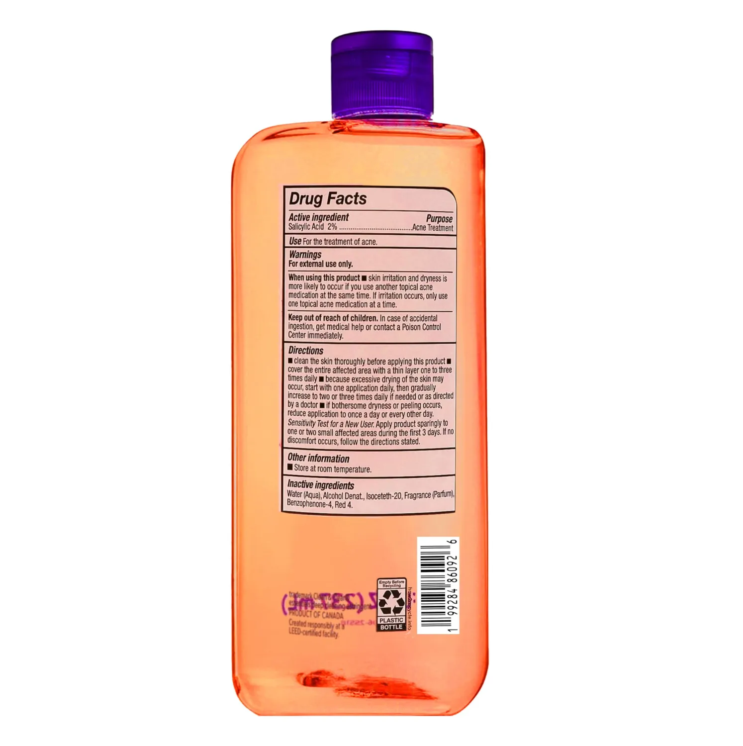 Clear Skin Deep Cleansing Astringent with 2% Salicylic Acid – Oil-Free Acne Treatment for Face – Unclogs Pores & Prevents Breakouts – 8 fl oz Works with Macujo
