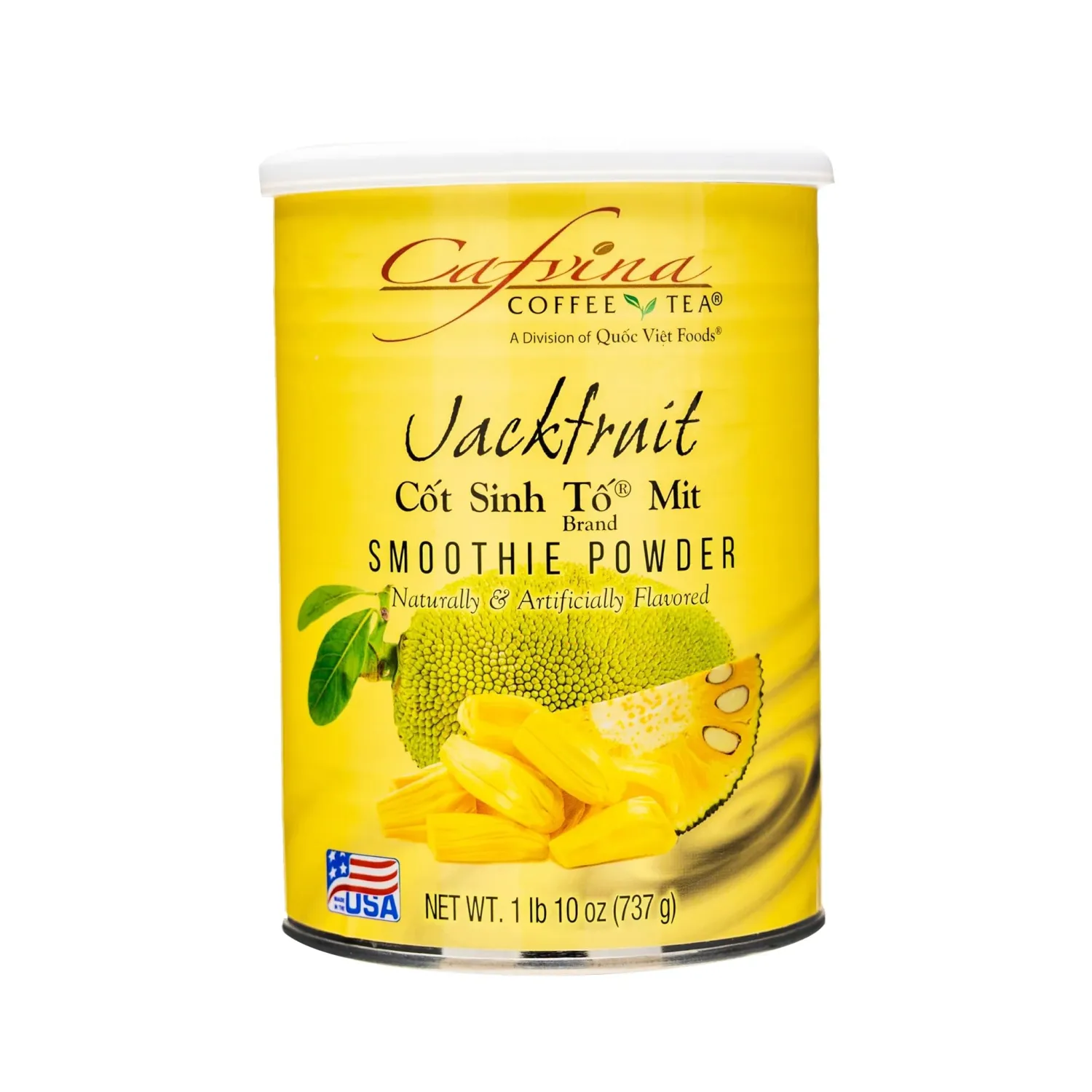 Cafvina Jackfruit Smoothie Powder – 1 lb 10 oz | Sweet & Tropical Jackfruit Blend for Smoothies, Milk Teas & Desserts | Made in the USA