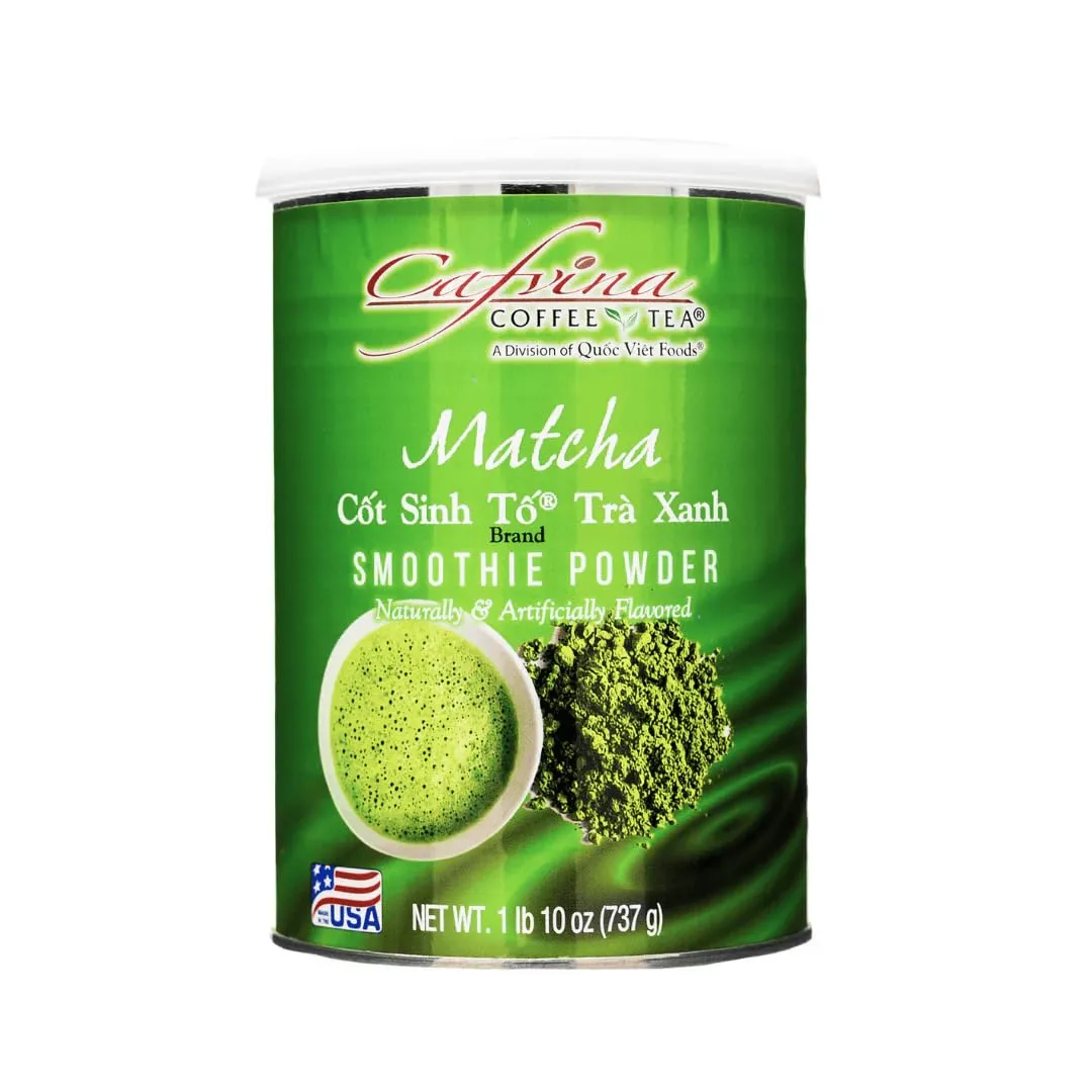 Cafvina Matcha Smoothie Powder – 1 lb 10 oz | Sweet & Earthy Matcha Blend for Smoothies, Lattes & Desserts | Made in the USA