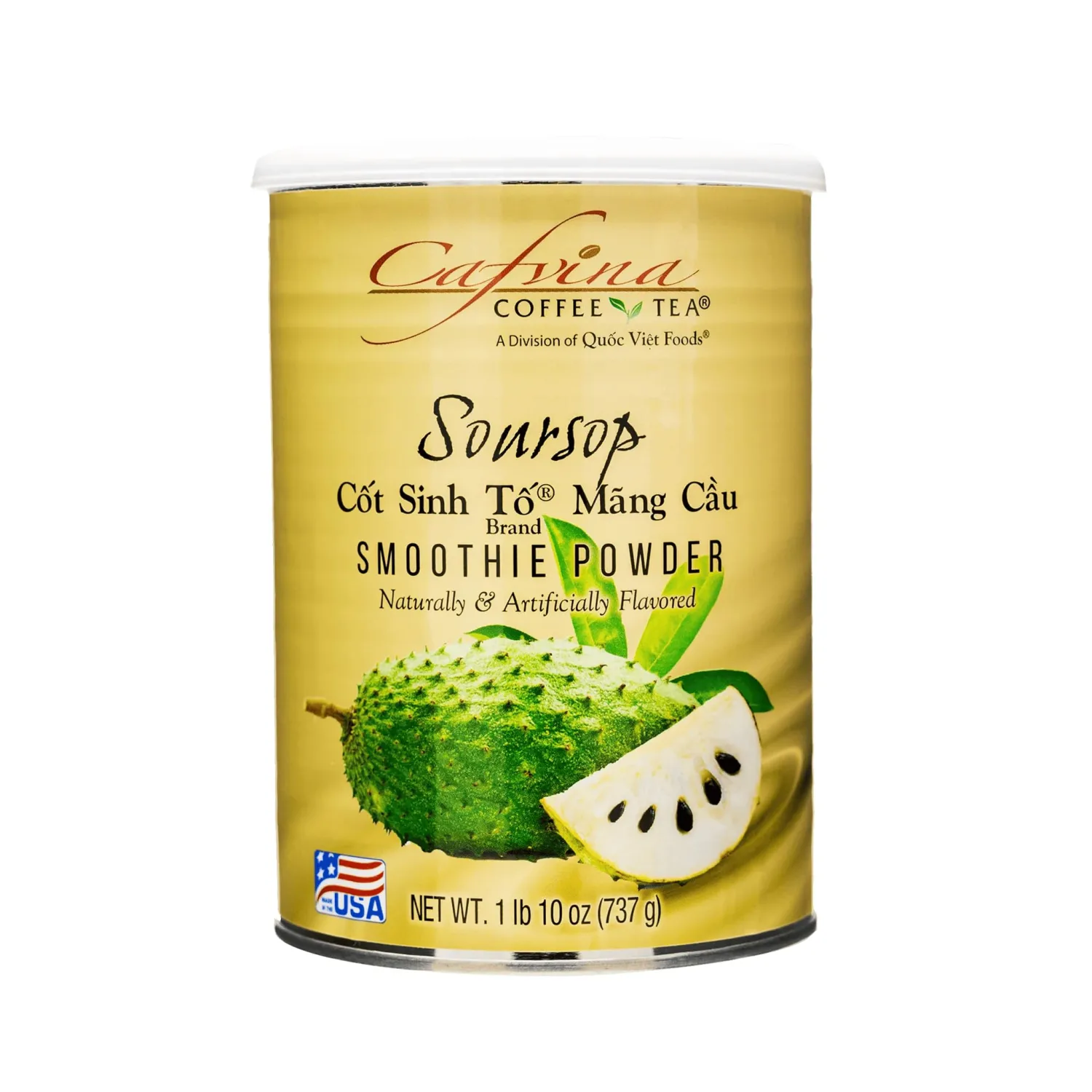 Cafvina Soursop Smoothie Powder – 1 lb 10 oz | Creamy & Tangy Soursop Blend for Smoothies, Milk Teas & Desserts | Made in the USA