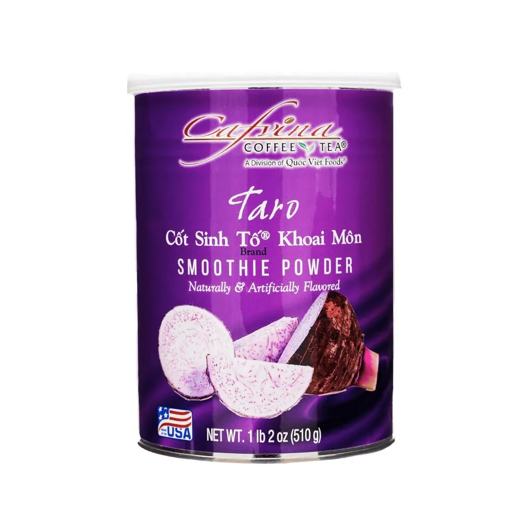 Cafvina Taro Smoothie Powder – 1 lb 2 oz | Sweet & Nutty Taro Blend for Smoothies, Milk Teas & Desserts | Made in the USA