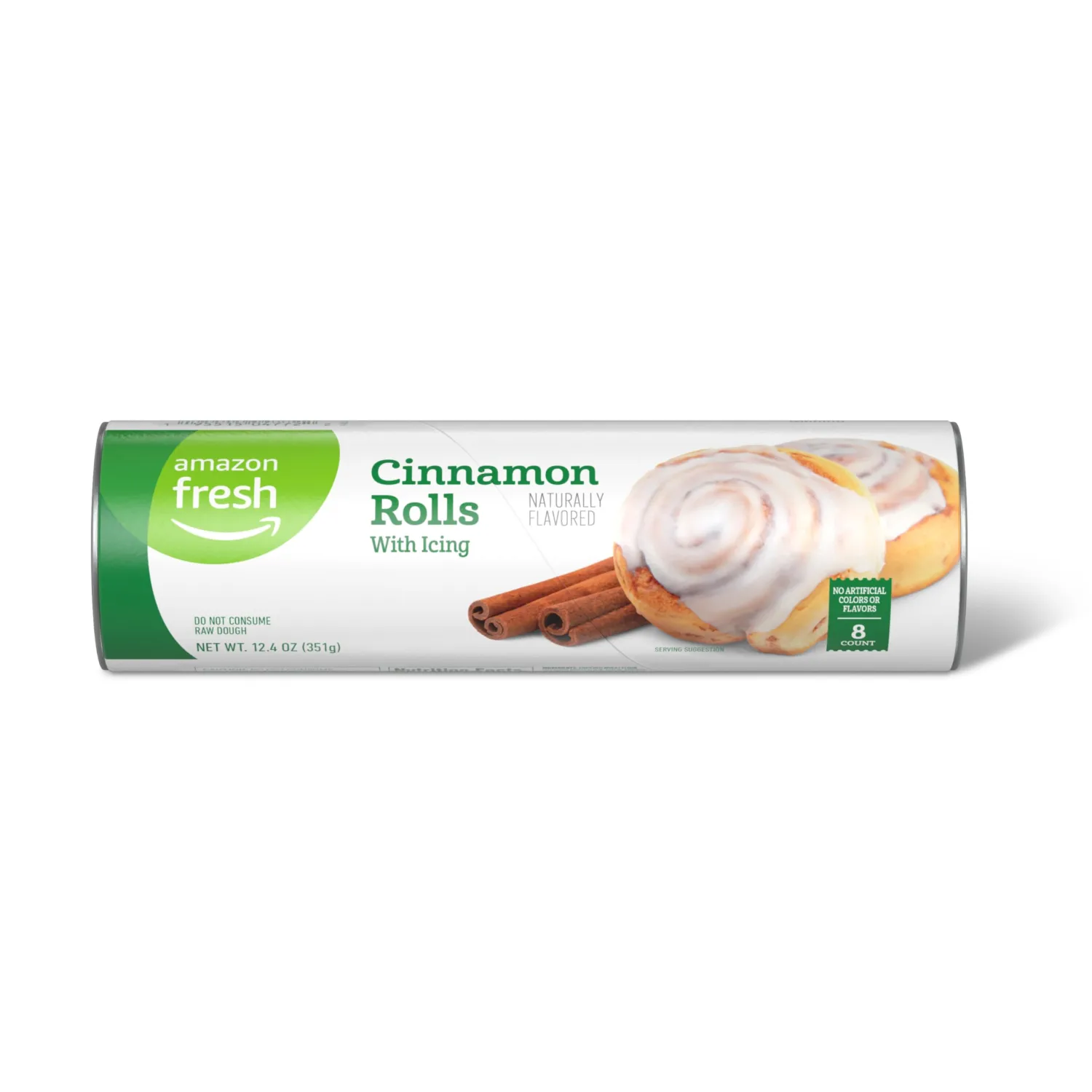 Amazon Fresh - Cinnamon Rolls with Original Icing, 8 Ct, 12.4 Ounce