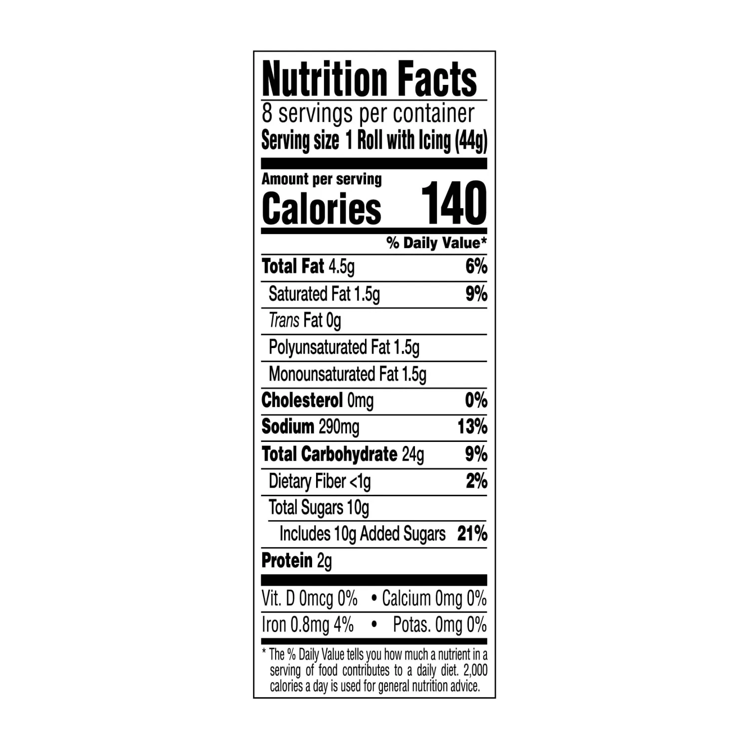 Amazon Fresh - Cinnamon Rolls with Original Icing, 8 Ct, 12.4 Ounce