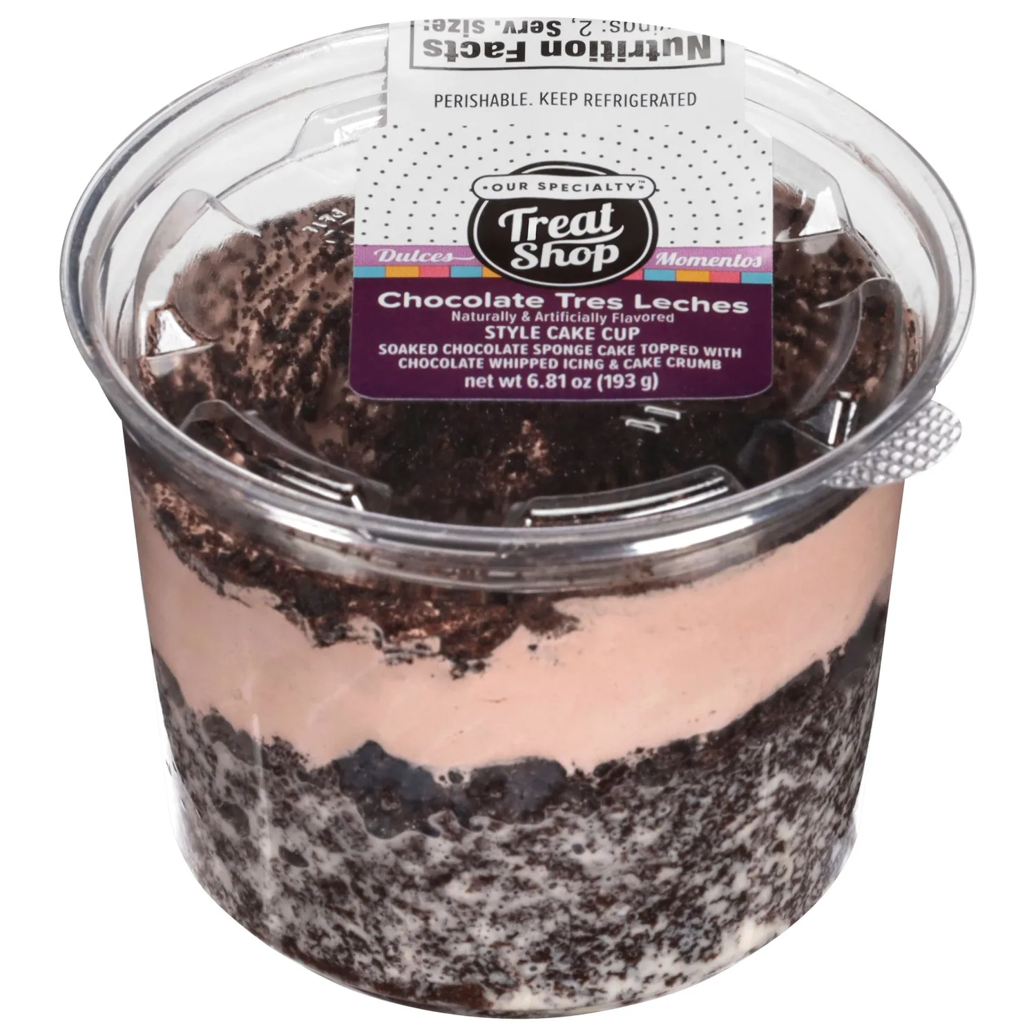 Our Specialty Chocolate Tres Leches Style Cake Cup, Frozen, 7 Oz