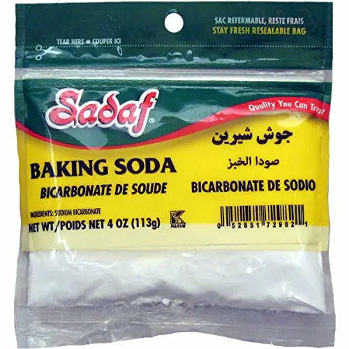 Sadaf Baking Soda - Baking Soda for Cooking and Baking - Sodium Bicarbonate - Kosher - 4 Oz Resealable Bag
