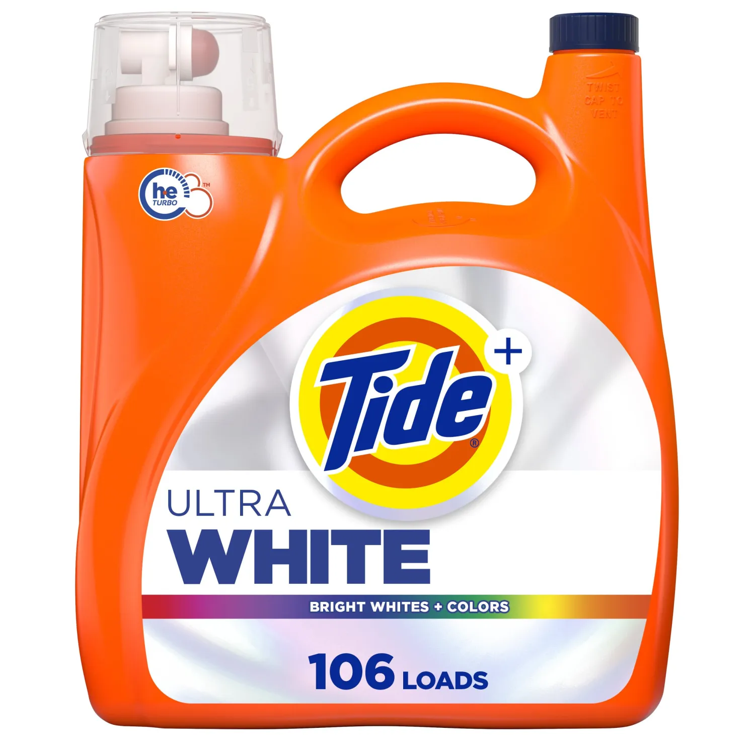 Tide Plus Ultra OXI White and Bright Liquid Laundry Detergent, Advanced Stain Removal and Whitening Power, 149 fl oz, 106 Loads