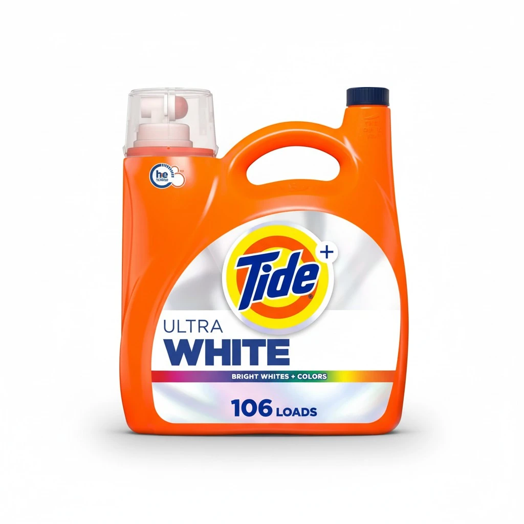 Tide Plus Ultra OXI White and Bright Liquid Laundry Detergent, Advanced Stain Removal and Whitening Power, 149 fl oz, 106 Loads