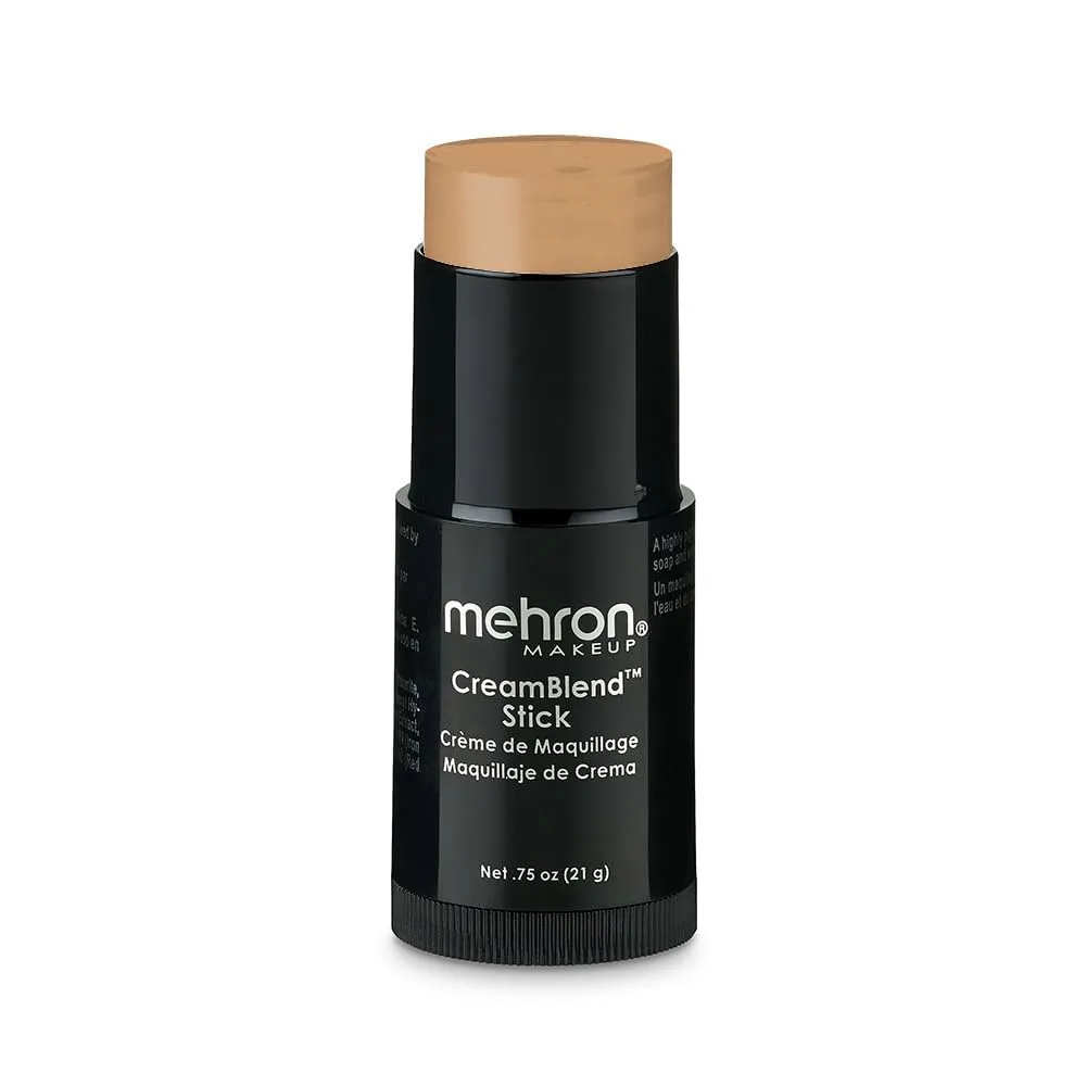Mehron Makeup CreamBlend Stick | Face Paint, Body Paint, & Foundation Cream Makeup | Perfect for Halloween (Soft Beige)