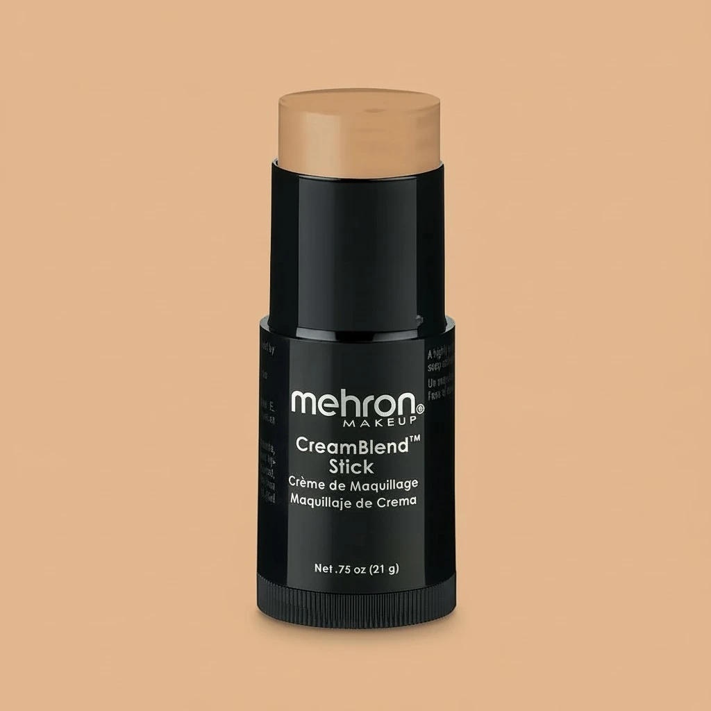 Mehron Makeup CreamBlend Stick | Face Paint, Body Paint, & Foundation Cream Makeup | Perfect for Halloween (Soft Beige)