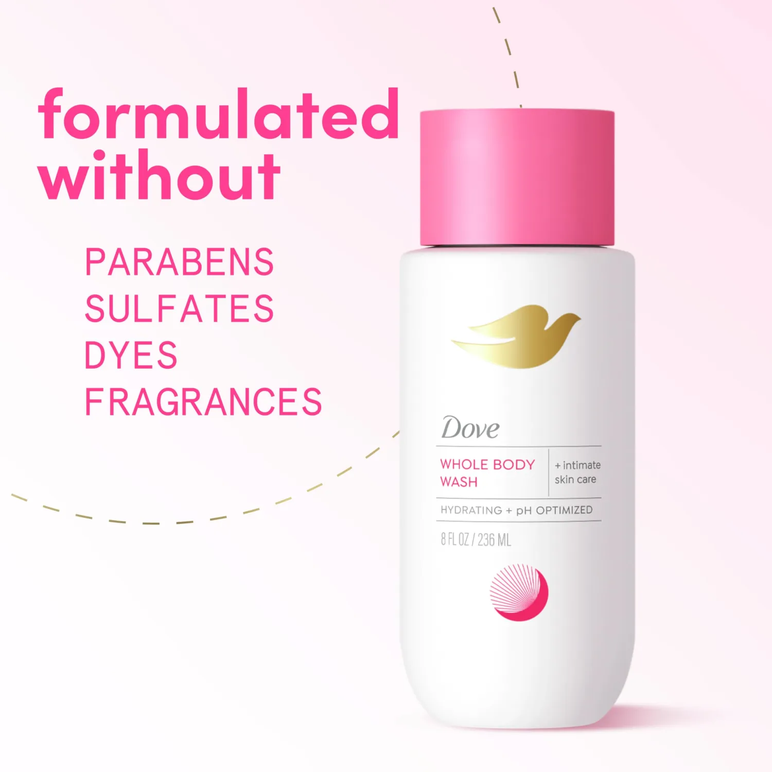 Dove Whole Body Intimate Wash for Women, pH Optimized & Gynecologist-Tested for Sensitive Skin 8 oz