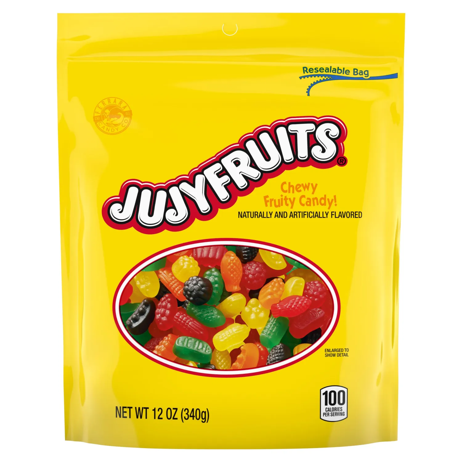 Wonka Jujyfruits Gummy candy, Assorted Gummy Candy, 12oz Resealable Bag