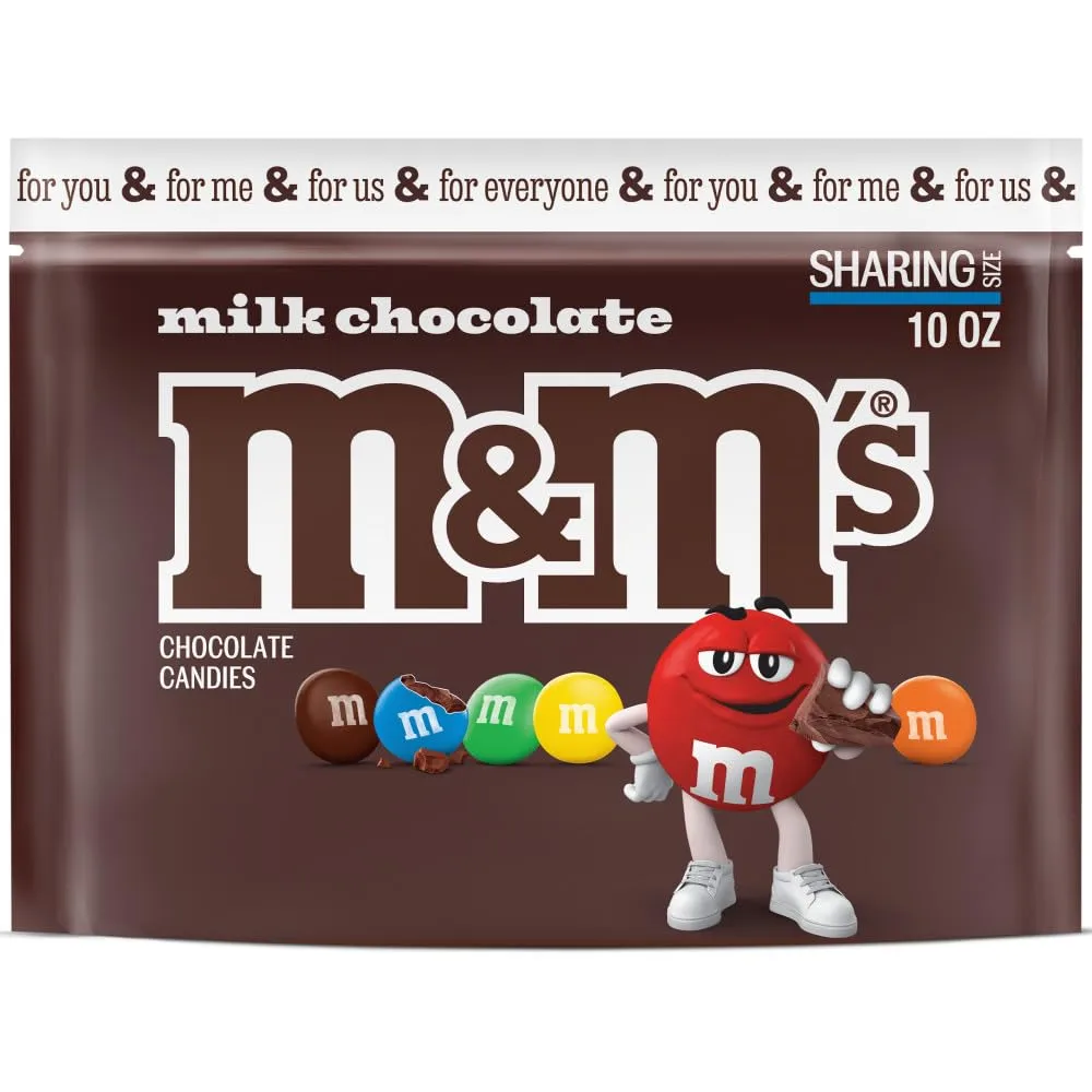 M&M'S Milk Chocolate Summer Candy Sharing Size Bag, 10oz