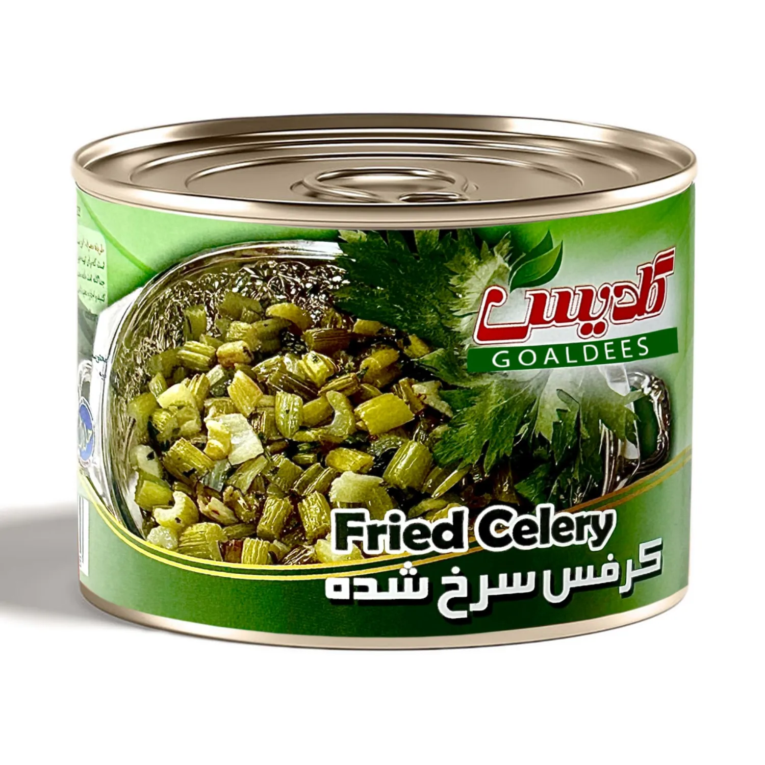 GOALDEES Fried Celery Stew – Persian Style Vegetarian Herb Mix, Halal Ready-to-Eat Canned Meal, 1 lb (480g)