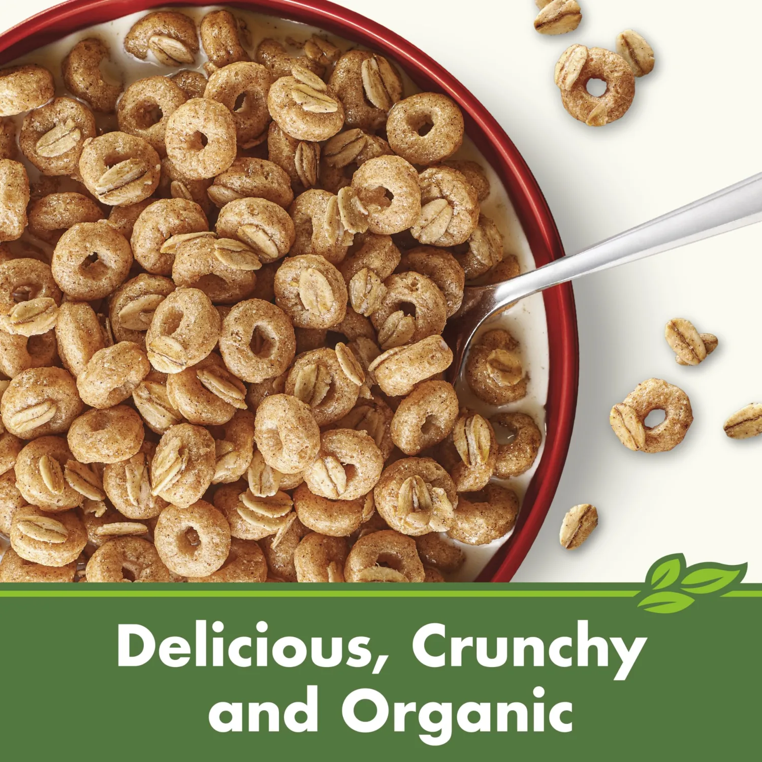 Cascadian Farm Organic Cinnamon Oat Clusters Cereal, Made with Whole Grain, Non-GMO, 15 oz
