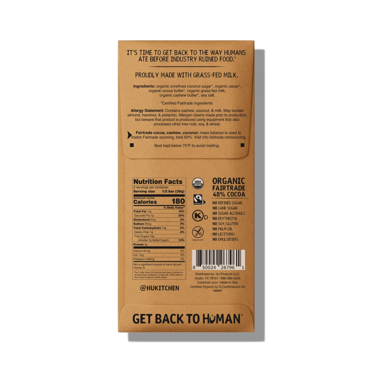 Hu Bar Cashew Btr Mlk Choc 2.1 OZ