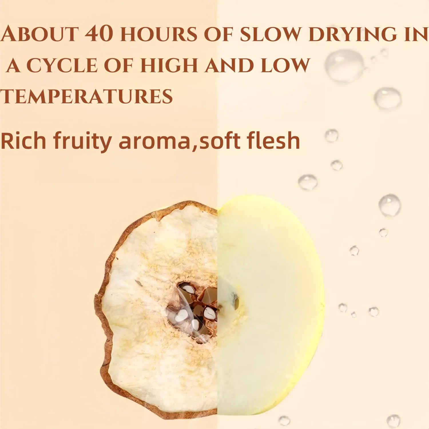 Dehydrated Dried Pear slices - Pure Fruit, Unsweetened & Dietary-Friendly | Resealable Jar (Its Texture Is Soft) | Delicious and Dried Snack for Lunch Box & Active Lifestyles （250g）