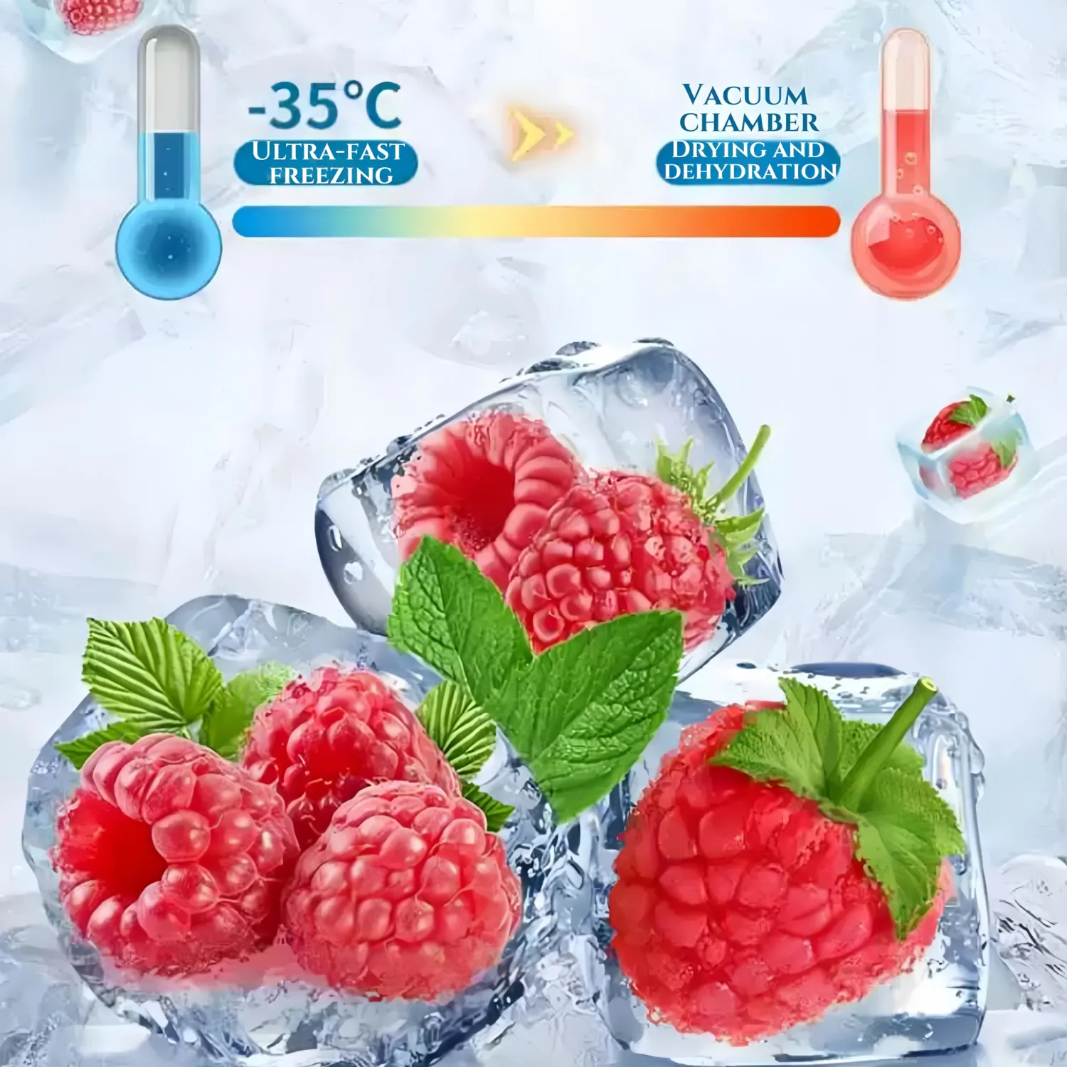 Freeze-Dried Raspberries in Resealable Jar | No Added Sweeteners, Plant-Based Snack | Ideal for Baking, Smoothie Mix-Ins & Beverage Garnish | Portable for Outdoor & Daily Use (100 g)