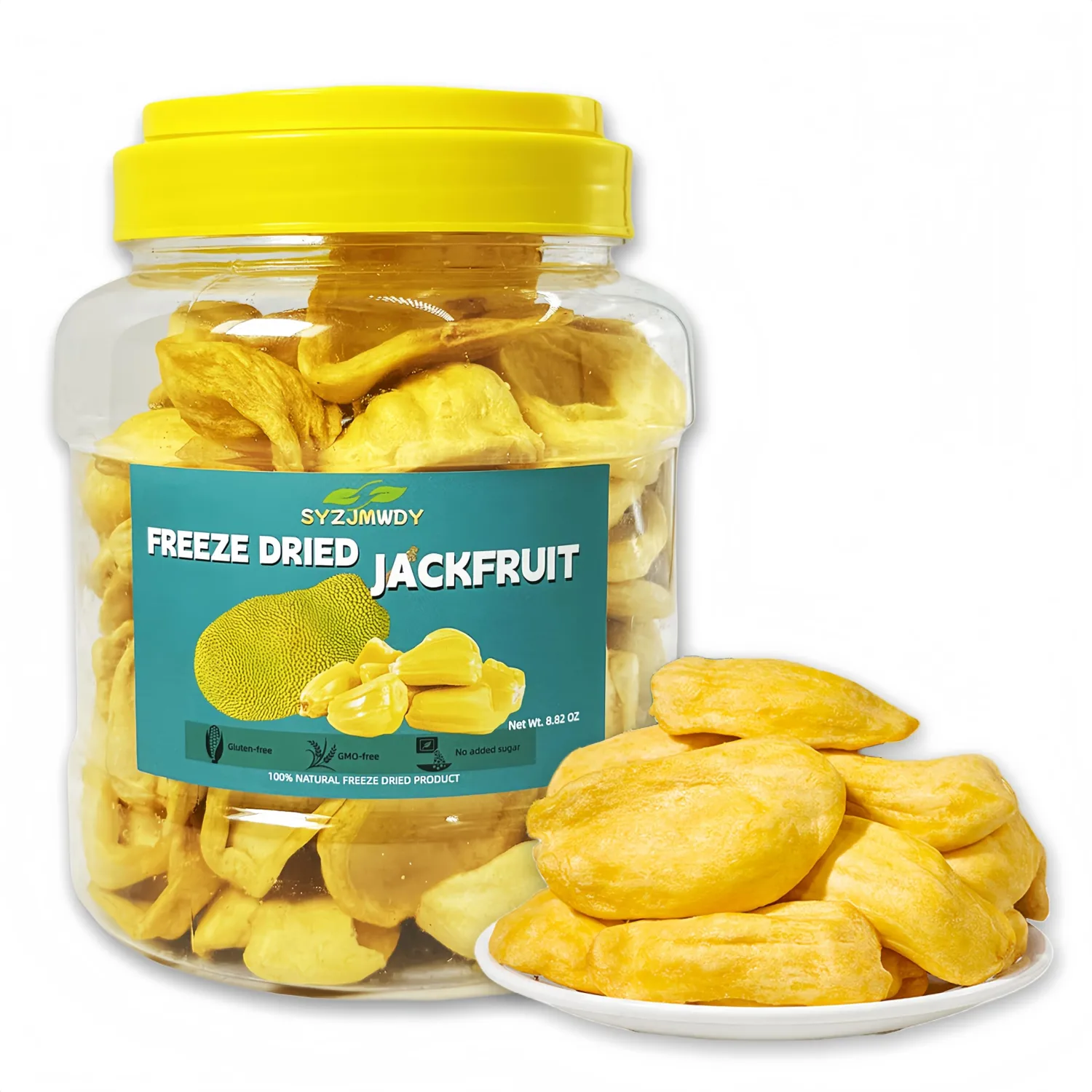 Freeze-Dried Jackfruit Crisps – Unsweetened Plant-Based Snacks | Gluten-Free | Wholesome Fruit Bites | Tropical Origin Fruit (Resealable Pack, 200 g)