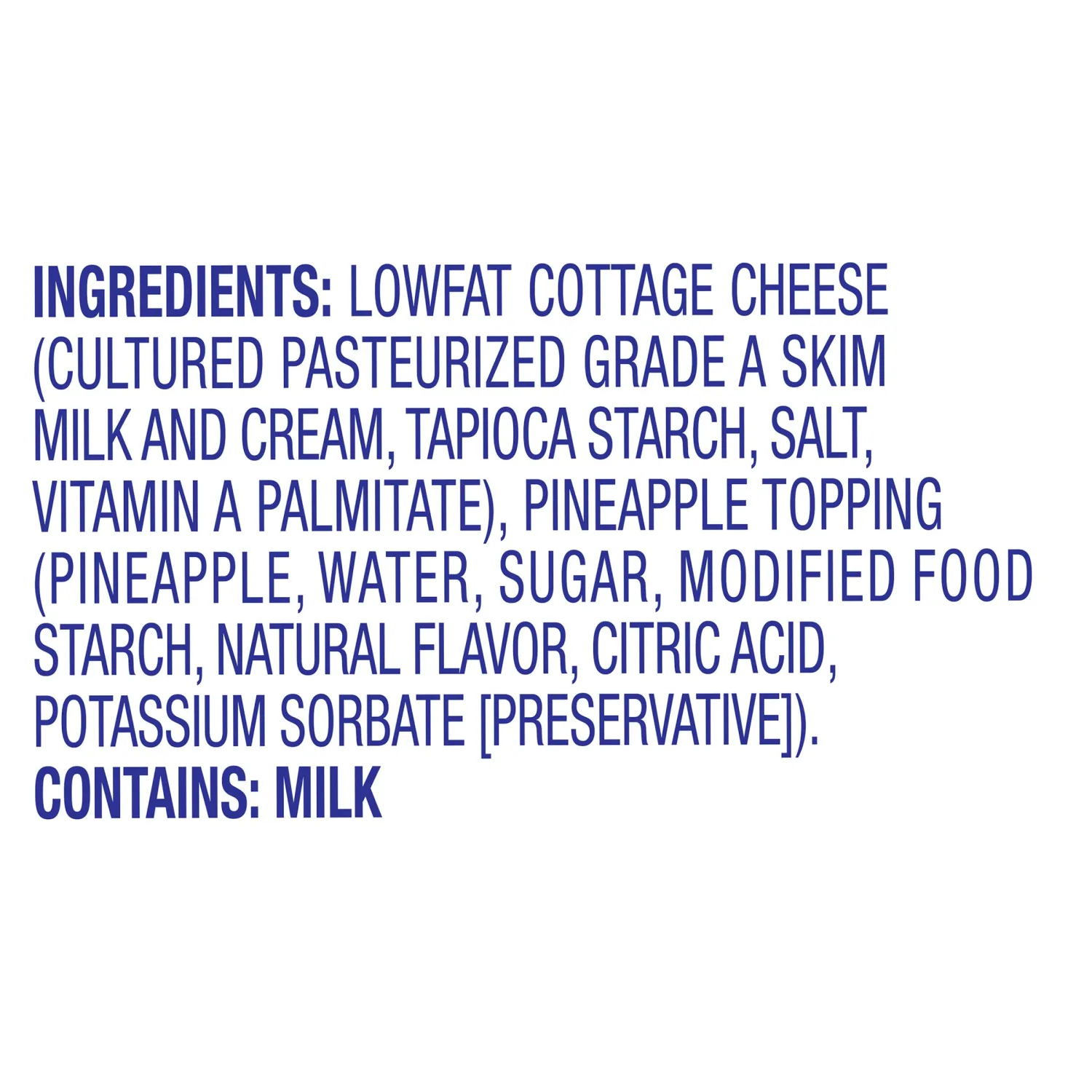 Knudsen Cottage Doubles Lowfat Cottage Cheese & Pineapple Topping with 2% Milkfat (4.7 oz Cup)