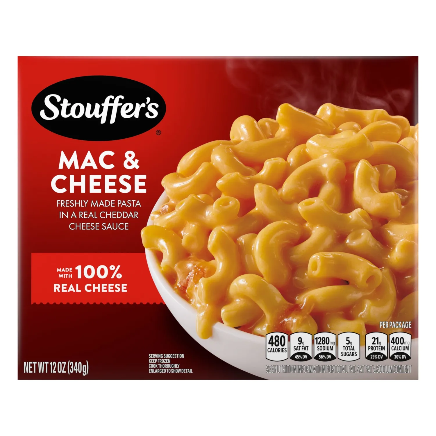 Stouffer's Macaroni And Cheese, Single Serve, Frozen Entrees For One, Easy Frozen Dinners 12 oz