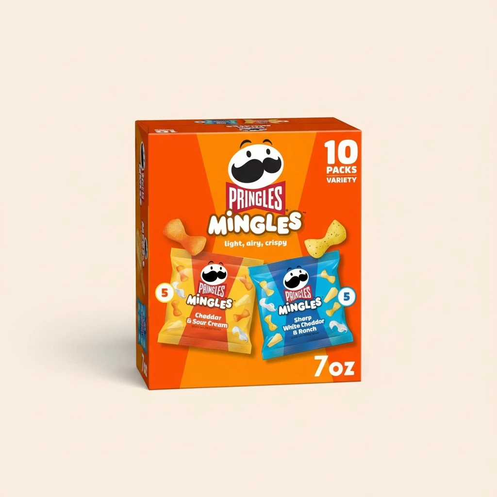 Pringles Mingles Puffed Snacks, Variety Pack, Salty Snacks (10 Packs)