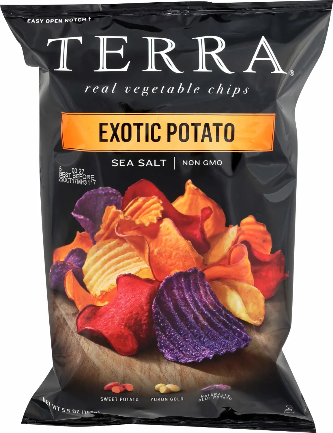 Terra Vegetable Chips Exotic Potato Chips with Sea Salt, 5.5 Oz