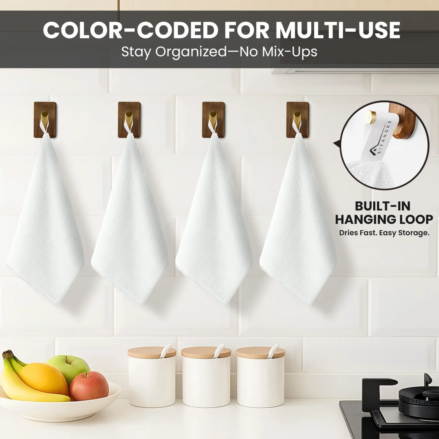 Microfiber Cleaning Cloth, 12 Pack Lint-Free and Highly Absorbent Rags, White Reusable Microfiber Towels for Car, Kitchen, Bathroom and Household Cleaning Supplies, 11.8"X11.8"