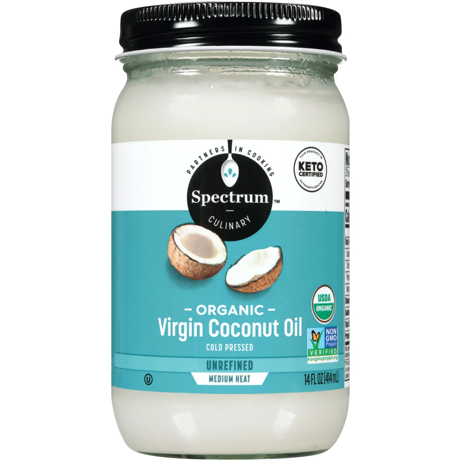 Spectrum Culinary Organic Unrefined Virgin Coconut Oil, 14 fl. oz.