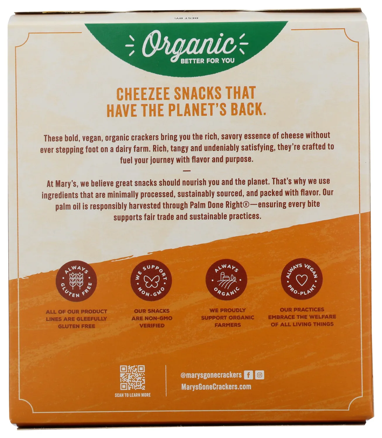 MARYS GONE CRACKERS Organic Cheddar Cheezee Crackers, 4 OZ
