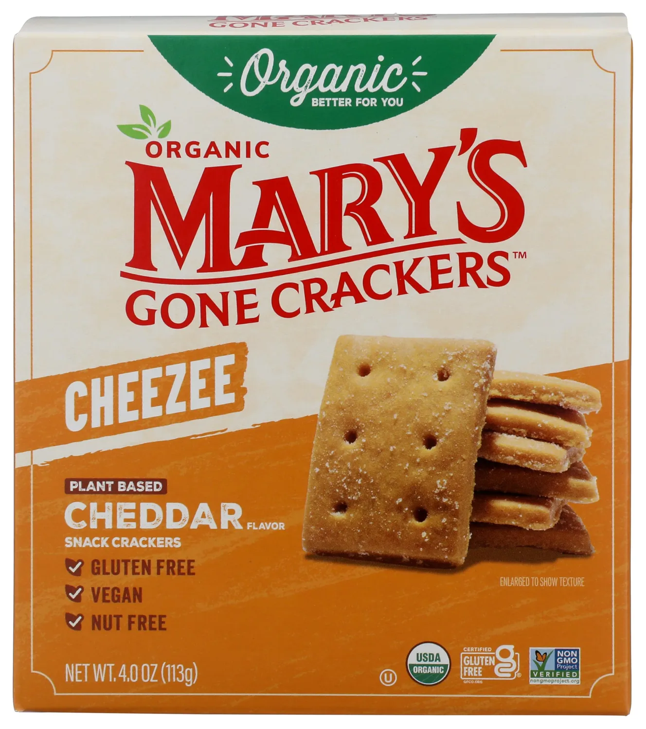 MARYS GONE CRACKERS Organic Cheddar Cheezee Crackers, 4 OZ
