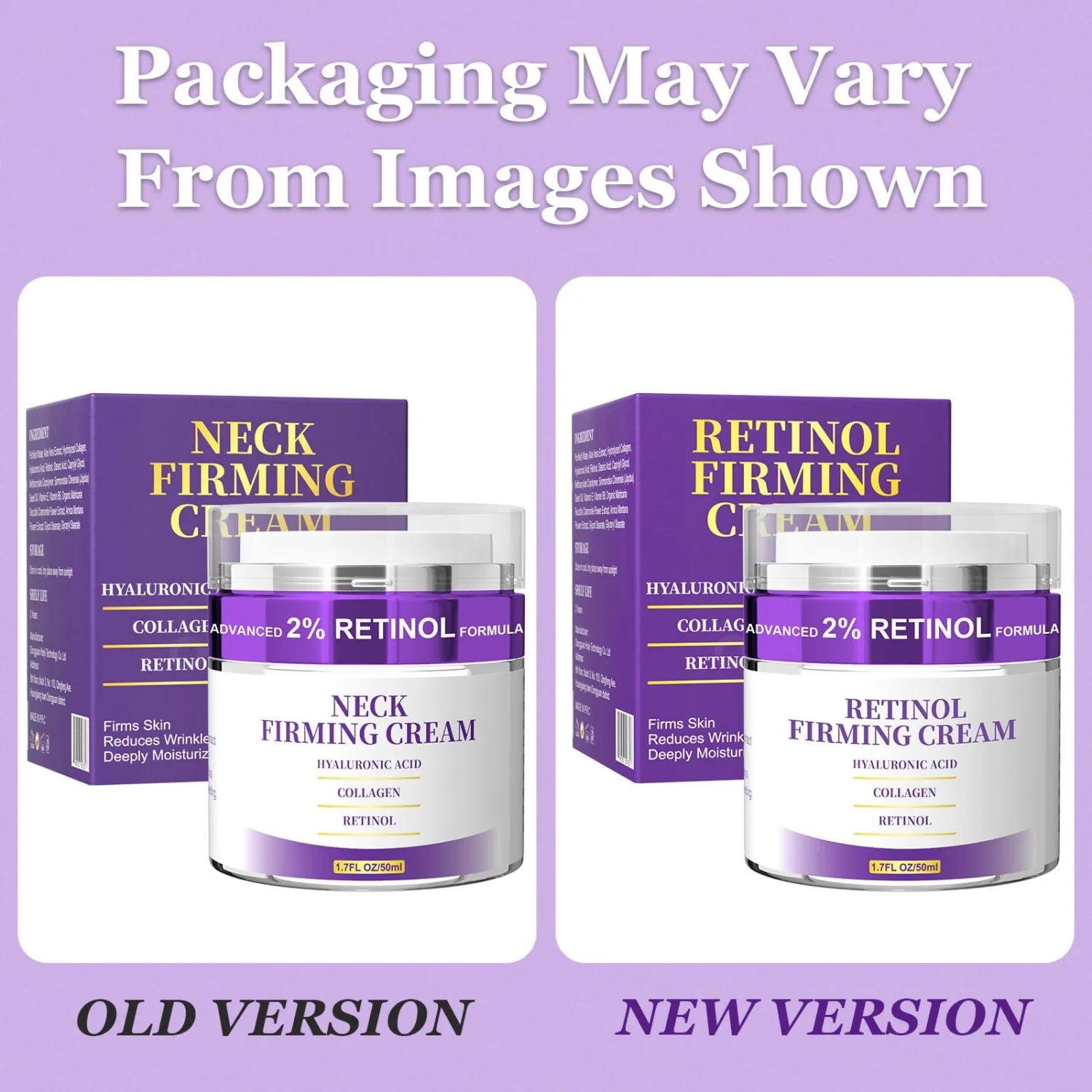 Neck Creams for Tightening and Firming, Retinol Cream for Face, Tighten and Lift Neck Firming Cream, Anti Aging Face Moisturizer with Collagen, Hyaluronic Acid for Sagging Skin, Wrinkle, 1.7 Fl OZ
